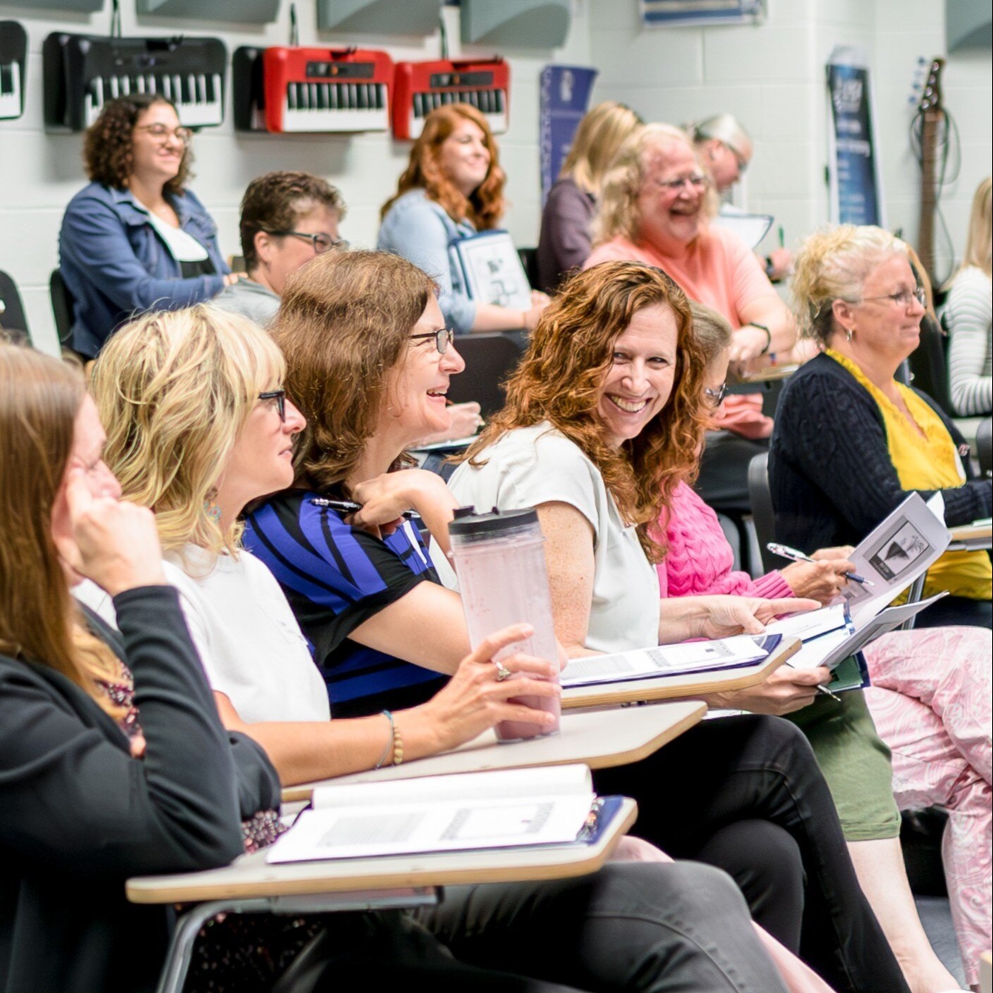 Teachers laughing - cropped